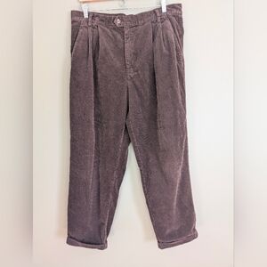 Vintage Eddie Bauer Pleated Cuffed Corduroy Pants Size 36